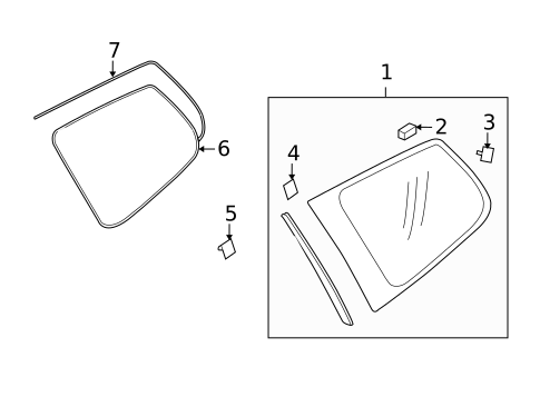 Glass & Hardware for 2013 Subaru Forester #0