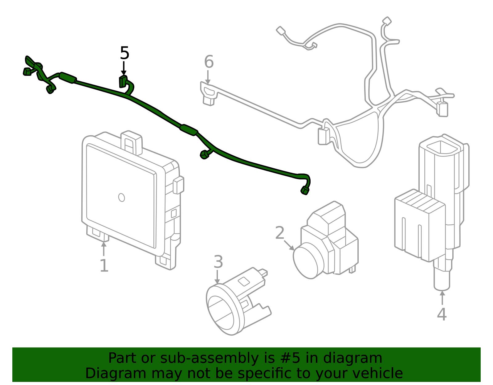 32130-3B5-H00 - Parking Aid System Wiring Harness 2025-2026 Honda CR-V ...