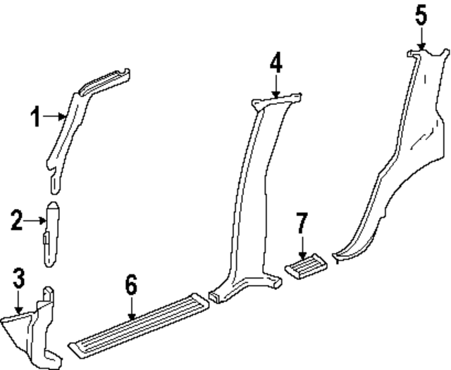 15720340 - Body: Rear Pillar Trim for GM Image
