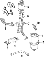 25625838 - Emission System: Vapor Canister Retainer for Buick: LeSabre, Park Avenue | Oldsmobile: 88, 98, LSS, Regency | Pontiac: Bonneville Image
