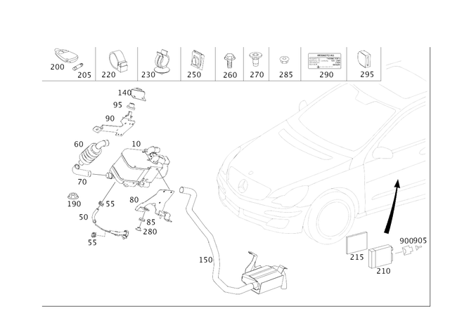 79970890 - Radiator: Hose Clamp for Mercedes-Benz Image image
