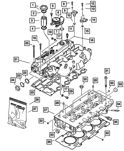 Cylinder Head for 2005 Jeep Liberty #0