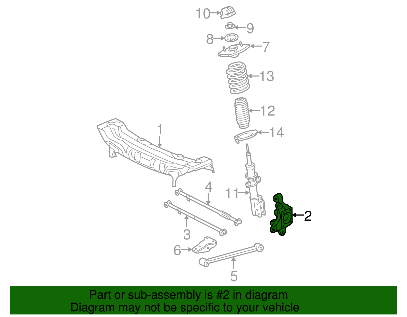 1997-2016 GM Rear Driver Side Suspension Knuckle 23130696