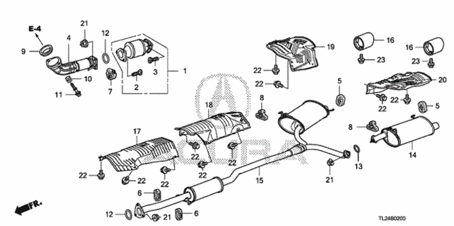 Exhaust Pipe for 2009 Acura TSX #0