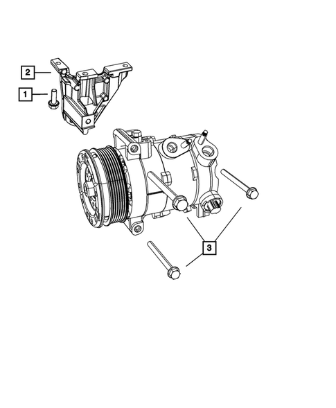 Air Conditioner Compressor and Mounting for 2013 Chrysler 200 #1
