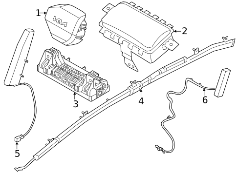 Air Bag System for 2026 Kia EV9 #0