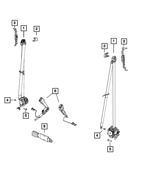 Seat Belts for 2018 Jeep Wrangler JK #1