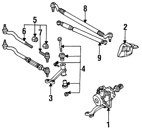 Steering Gear & Linkage for 1993 Mercedes-Benz 600 SEC #1