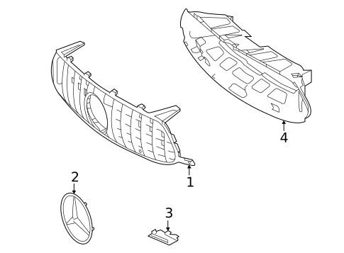 Grille & Components for 2021 Mercedes-Benz AMG&reg; GT 43 #0