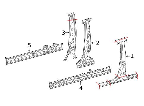 Center Pillar & Rocker for 2022 Toyota Camry #0