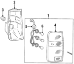 8156060241 - : 1993-1997 Toyota Land Cruiser - Tail Lamp Assembly for Toyota: Land Cruiser Image