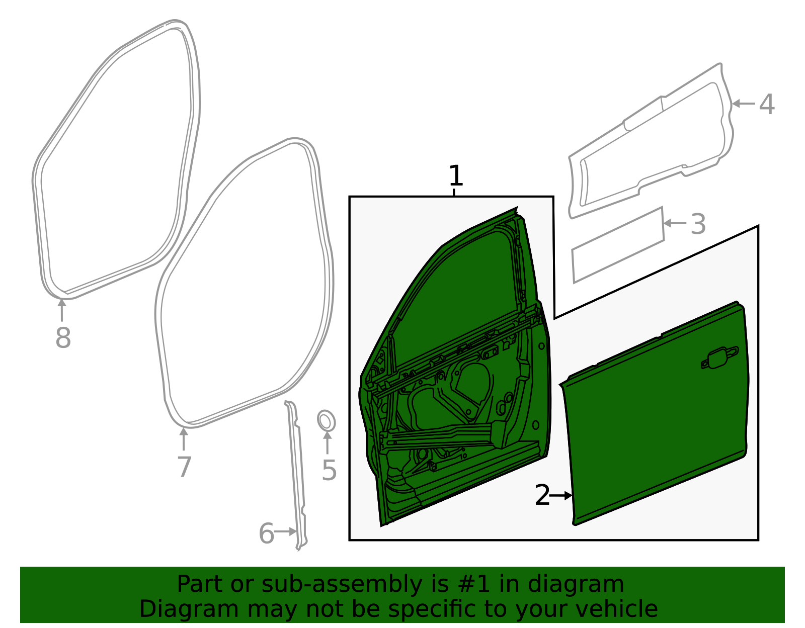 2016-2025 Chevrolet Malibu Driver Side Door 84263562 | Chevy Parts
