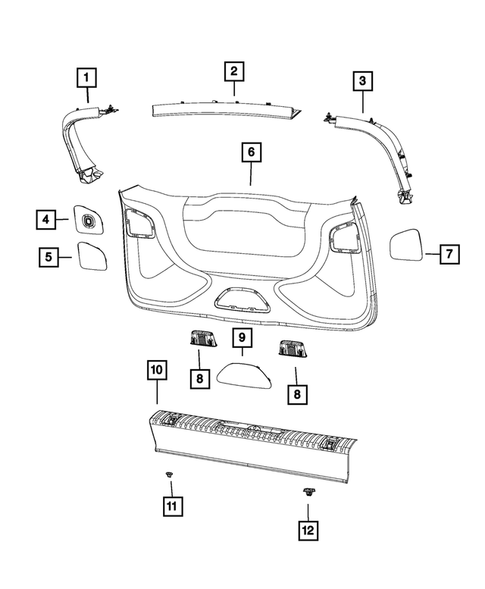 Lift Gate Panel and Scuff Plate for 2017 Chrysler Pacifica #0