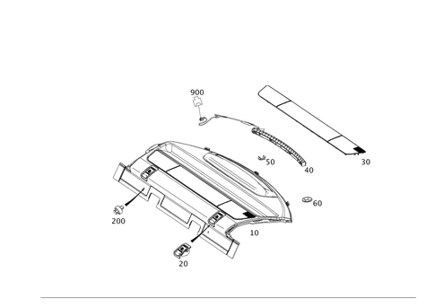 Rear Shelf and Rear-End Window Roller Blind for 2013 Mercedes-Benz C 250 #0