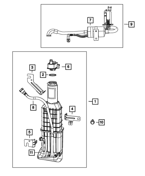 Vacuum Canister/Leak Detection Pump for 2017 Dodge Grand Caravan #0