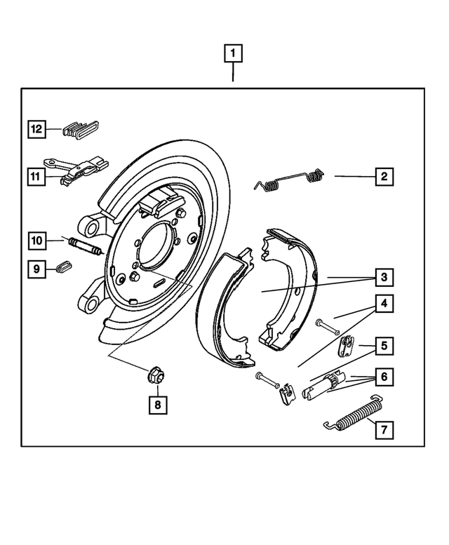 5018553AA - Parking Brake: Park Brake Shoe Return Spring for Mopar Image image