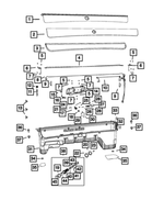 68206698AB - Body Sheet Metal Except Doors: Storage Bin Door, Right for Mopar Image