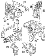 5161877AE - Body Sheet Metal Except Doors: Suspension Support, Left for Mopar Image
