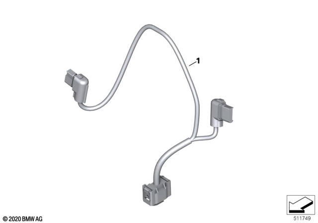 61111542590 - General Electrical System: Wiring Harness, Tank -  for BMW-Motorrad Image
