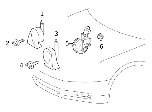 Horn for 2014 Toyota Camry #1