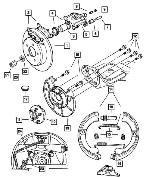 Rear Brakes for 2001 Dodge Caravan #1