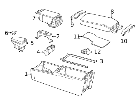 Console for 2019 Mercedes-Benz SLC 43 AMG&reg; #0