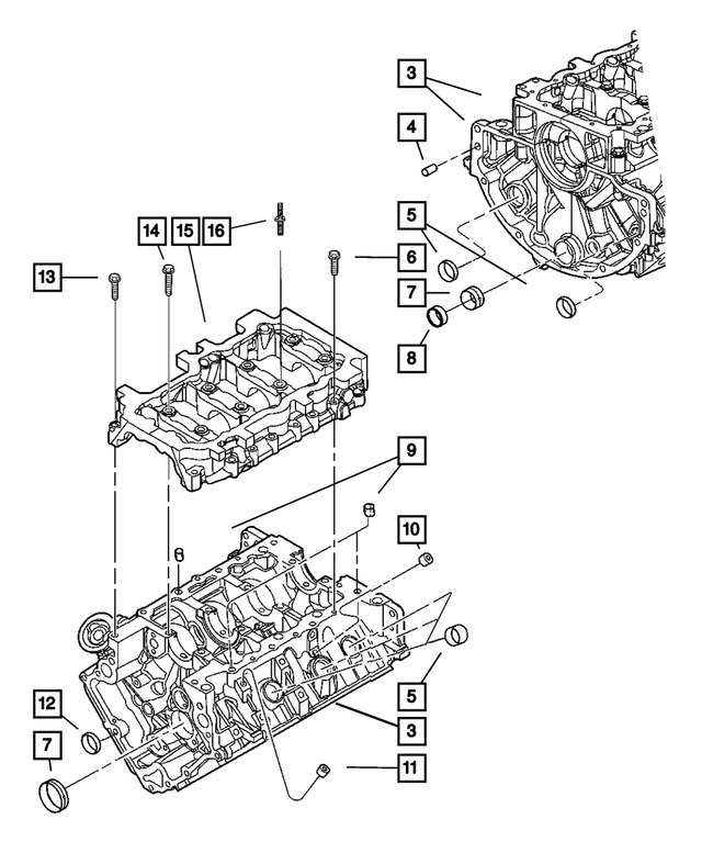 6102156AA - Engine 3.7L Six Cylinder: Hex Flange Head Screw for Mopar Image