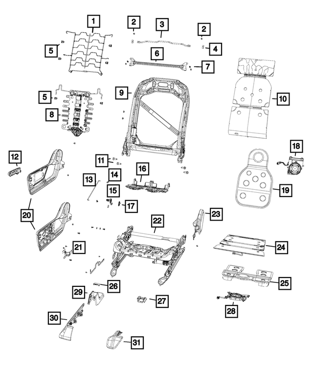 68578003AA - : Front Seat Back Frame for Mopar Image