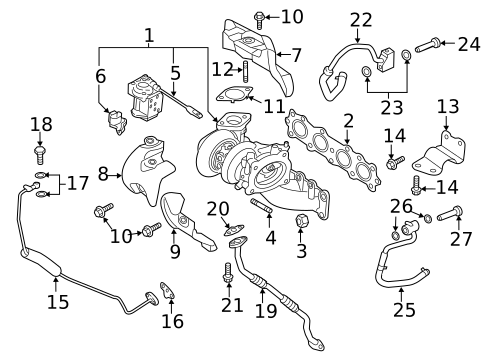 Turbocharger & Components for 2018 Hyundai Santa Fe Sport #0