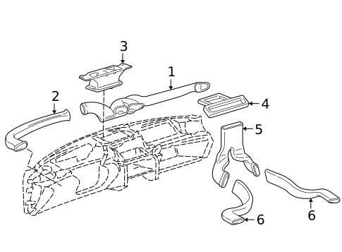 Ducts for 1996 Pontiac Sunfire #0
