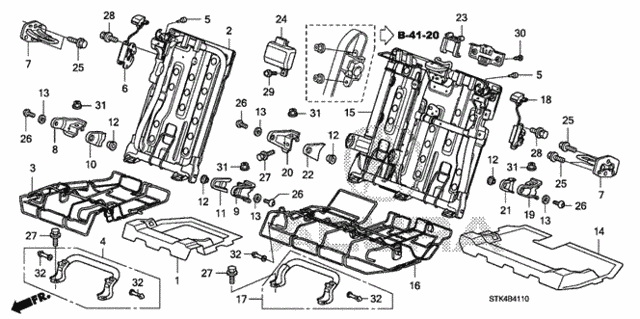 Rear Seat Components for 2007 Acura RDX #0