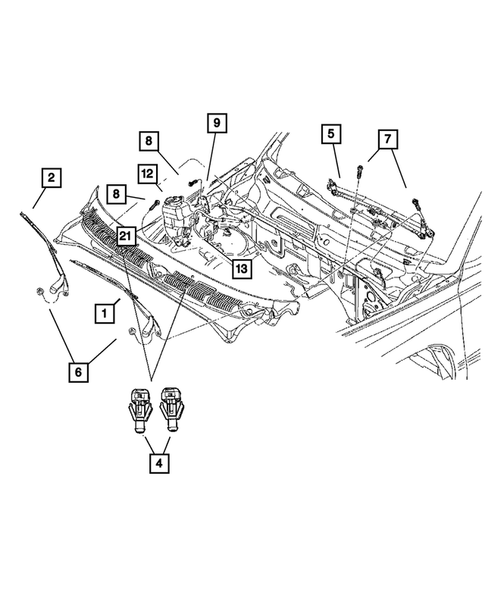 Windshield Wiper and Washer Systems for 2004 Dodge Dakota #0