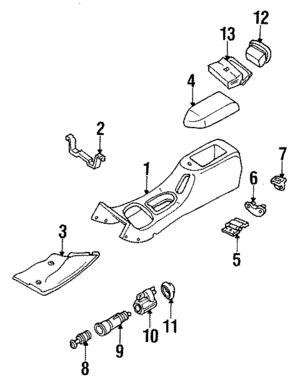 F5RZ15K042A - Body: 12 Volt Accessory Power Outlet Housing for Ford Image