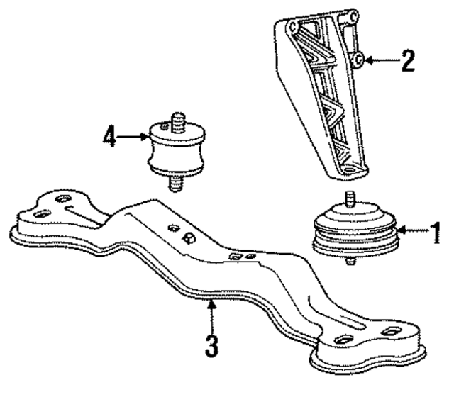24711131663 - Engine: Rear Mount for BMW Image