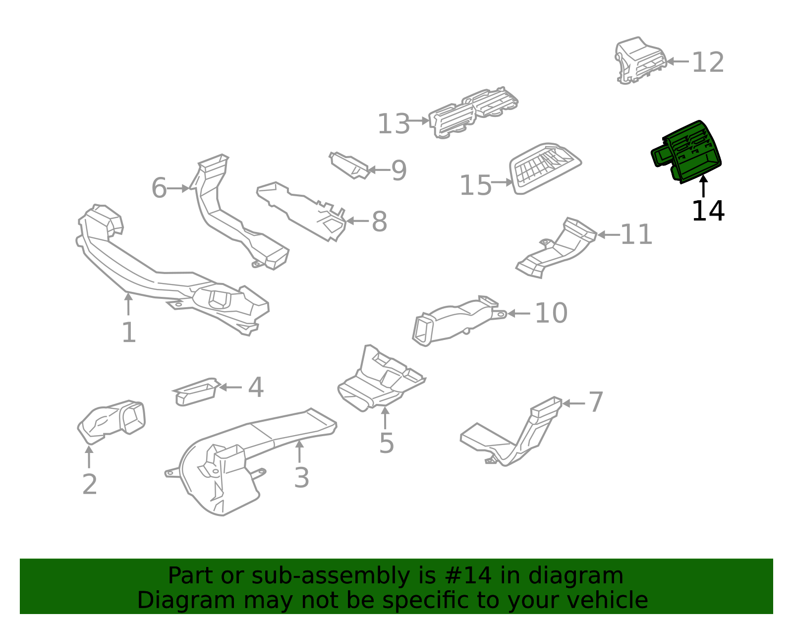 Dashboard Air Vent - Direct Airflow, OEM Style | AutoNation Parts