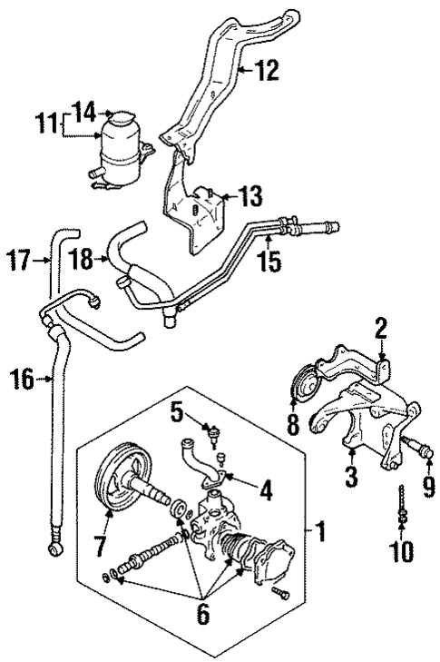 Pump & Hoses for 1999 Suzuki Swift #0