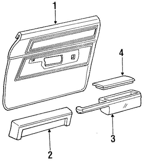 Interior Trim - Front Door for 1986 Ford LTD #0