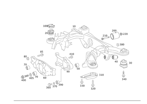 Rear Axle Support for 1997 Mercedes-Benz S500 #0