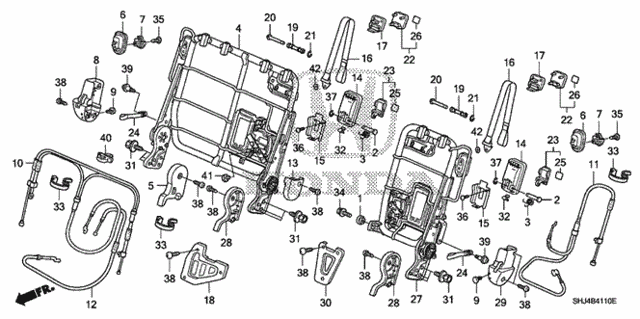 Rear Seat Components (1) for 2007 Honda Odyssey #0