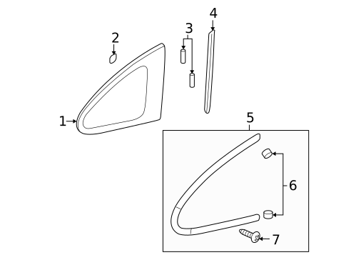 Glass & Hardware for 2011 Honda CR-V #0