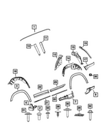 5YL29RUWAE - Exterior Ornamentation: Wheel Opening Flare Molding for Ram: 1500 Image