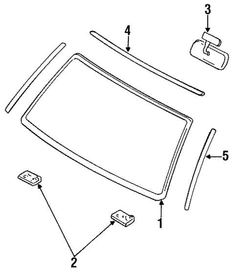 Glass - Windshield for 1996 Ford Contour #0