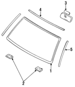 F6RZ54030A12AA - Body: Windshield Spacer for Ford: Contour | Mercury: Mystique Image