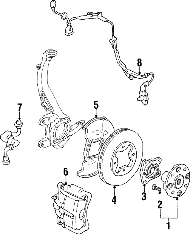 44600SV7A00 - Brakes: Hub Assembly for Acura Image