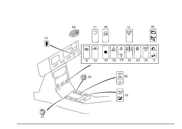 1248204910 - Electrical System: Switch for Mercedes-Benz Image image
