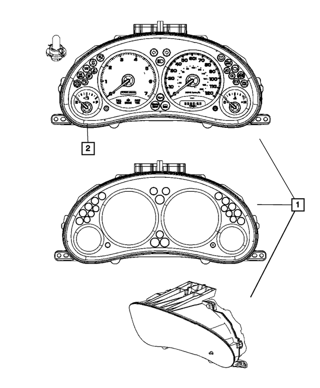 4832731AC - Instrument Panel and Radios and Consoles: Instrument Cluster Mask And Lens for Mopar Image