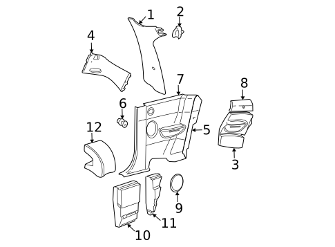 Interior Trim - Quarter Panels for 2002 Volkswagen Beetle #0