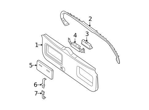 Interior Trim for 2010 Nissan Pathfinder #0
