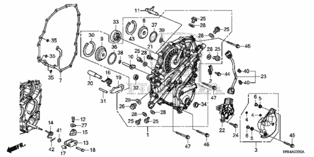 AT Left Side Cover for 2012 Honda Civic #0