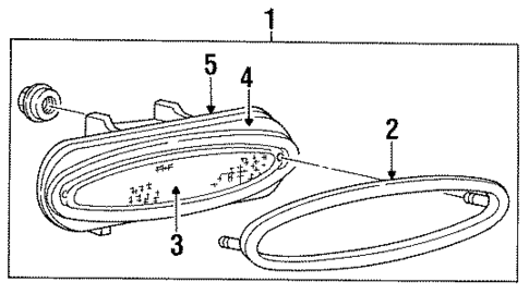 High Mounted Stop Lamp for 1996 Dodge Neon #0
